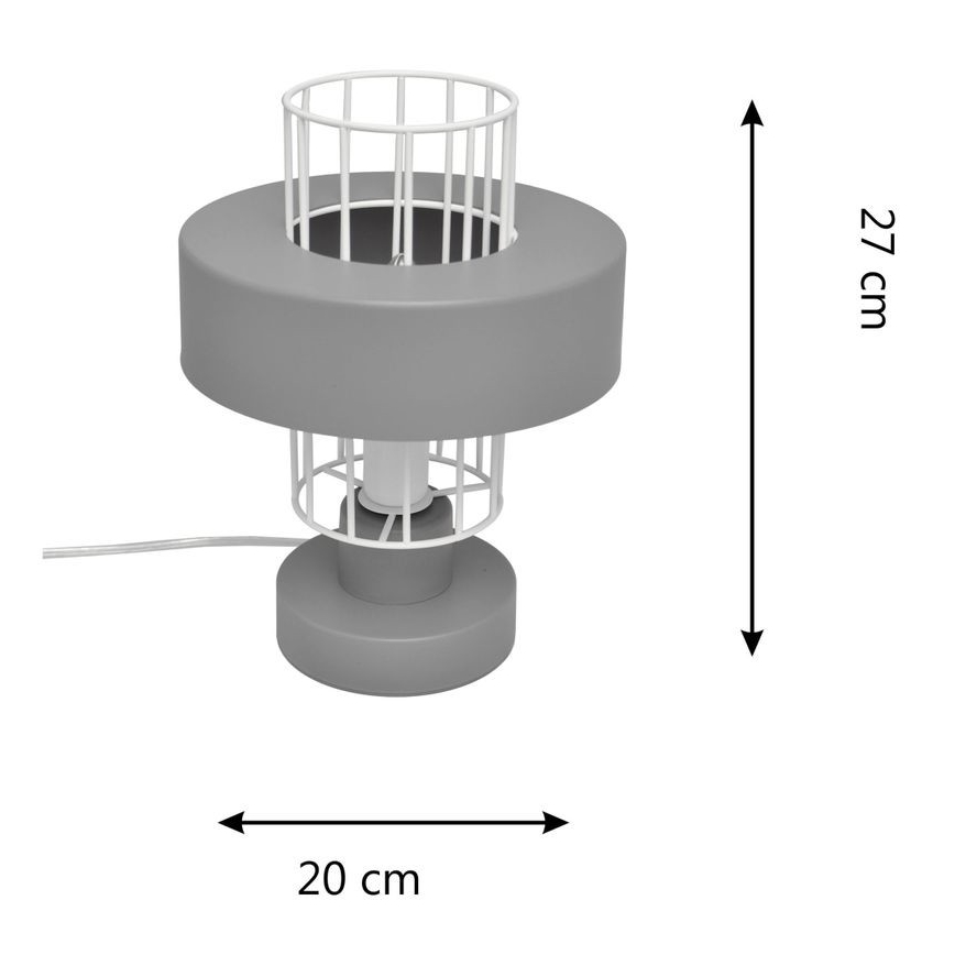 Galda lampa VOLTA 1xE27/15W/230V pelēka