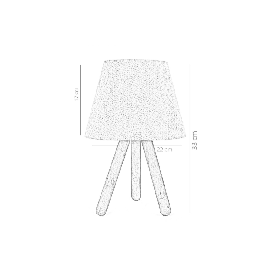 Galda lampa WOOD 1xE27/60W/230V rozā