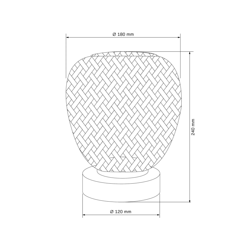 Galda lampa ZANZIBAR 1xE27/20W/230V d. 18 cm bambusa