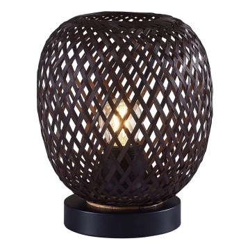 Galda lampa ZANZIBAR 1xE27/20W/230V d. 18 cm bambusa