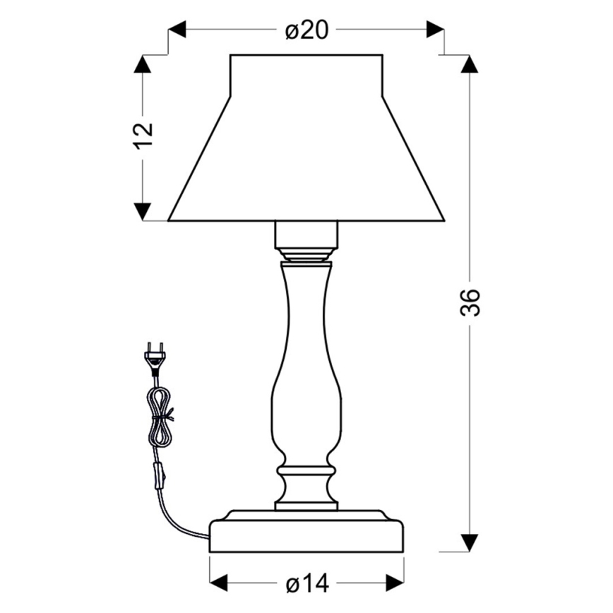 Galda lampa ZEFIR 1xE27/40W/230V