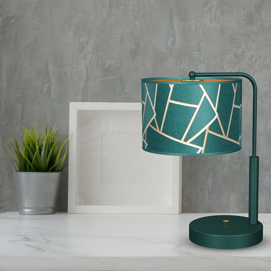 Galda lampa ZIGGY 1xE27/60W/230V zaļa/zelta