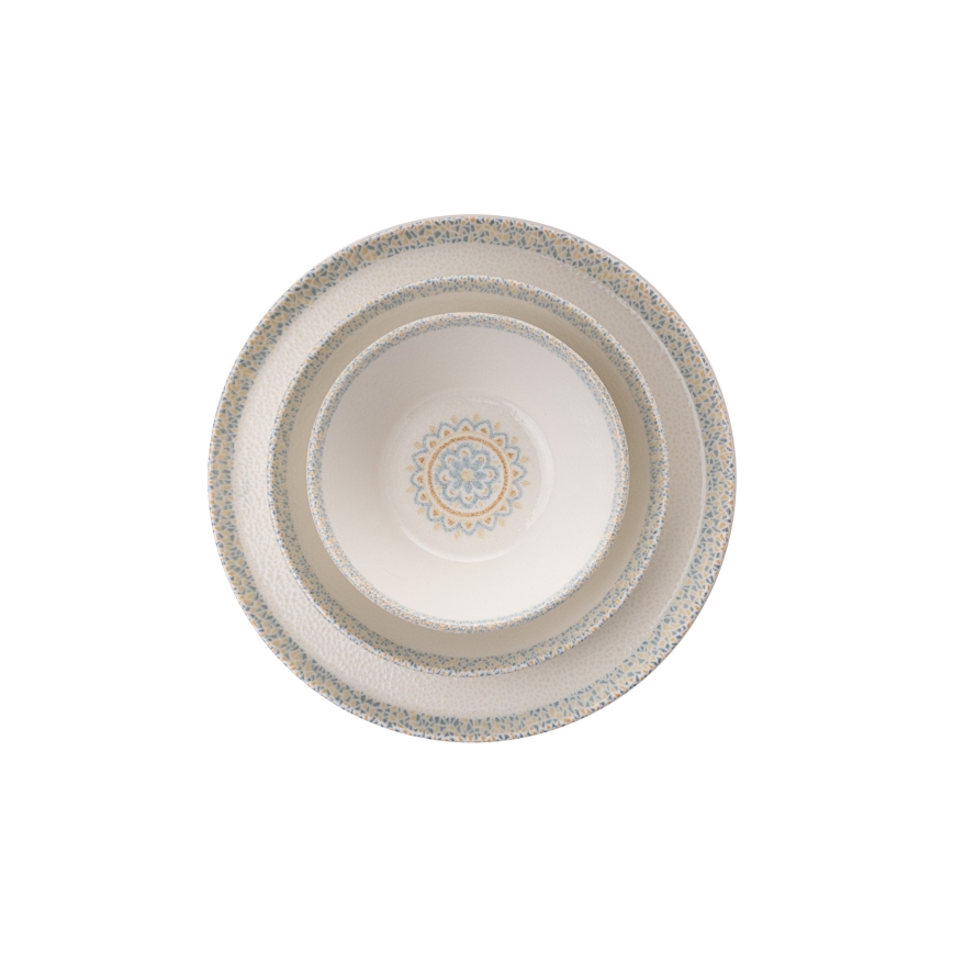 Galda servīze 18 gab zaļa/porcelāns