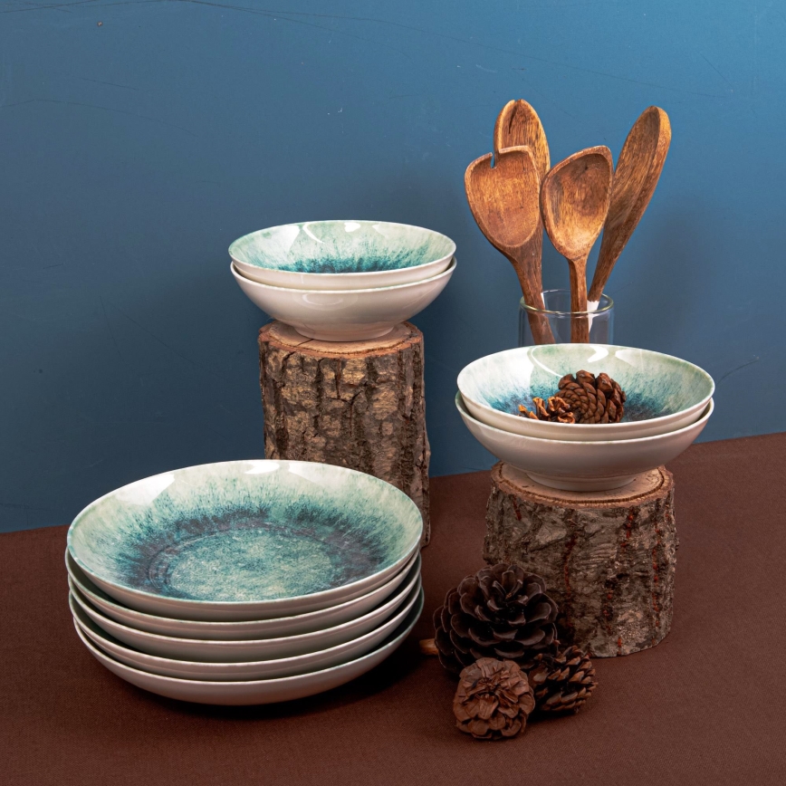 Galda servīze 18 gab. zila/porcelāns