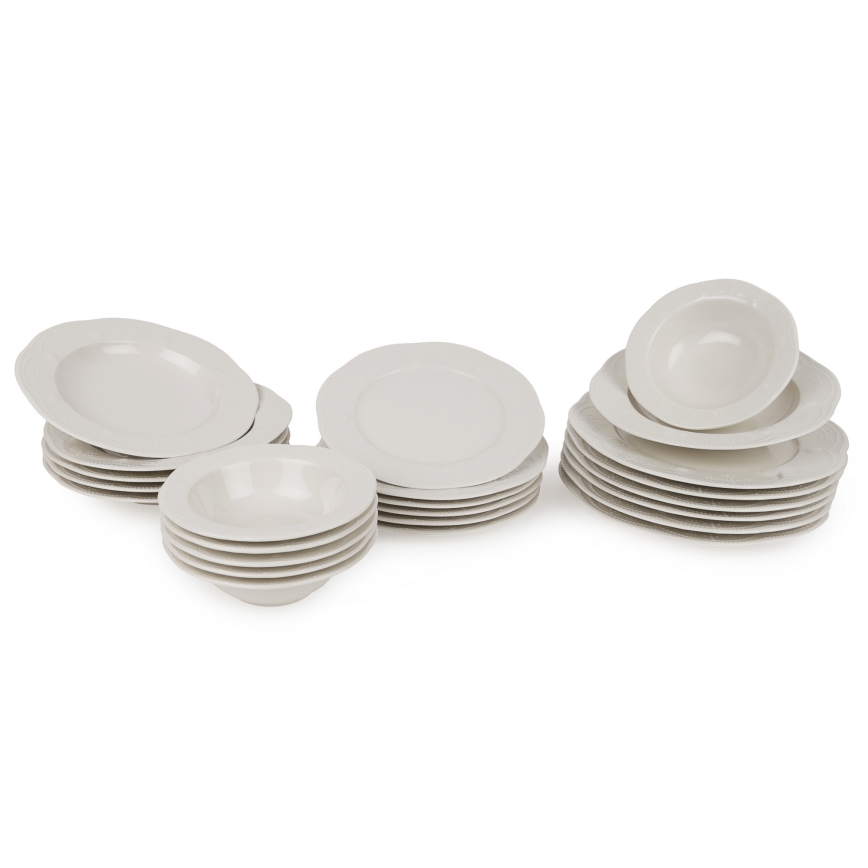 Galda servīze, 24 gab., balta/porcelāns