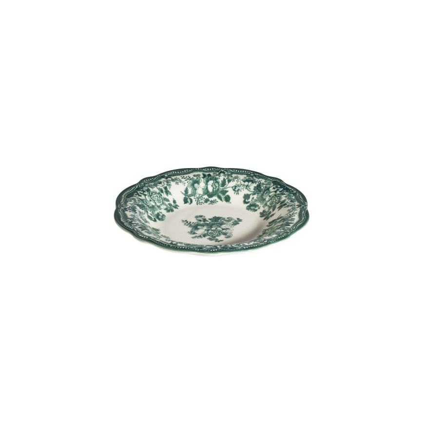 Galda servīze 24 gab. balta/zaļa/porcelāns