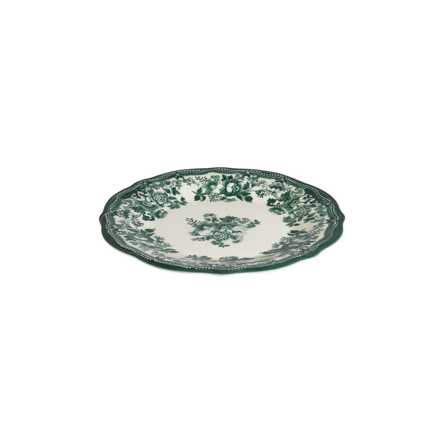 Galda servīze 24 gab. balta/zaļa/porcelāns