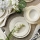 Galda servīze 24 gab. balta/zelta/porcelāns