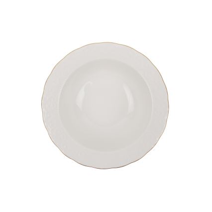 Galda servīze 24 gab. balta/zelta/porcelāns