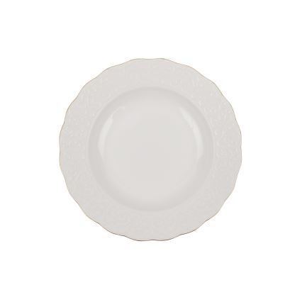 Galda servīze 24 gab. balta/zelta/porcelāns