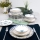 Galda servīze 24 gab., balta/zila, porcelāns