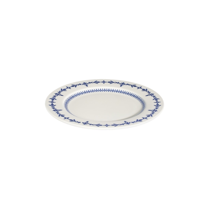 Galda servīze, 24 gab., balta/zila, porcelāns