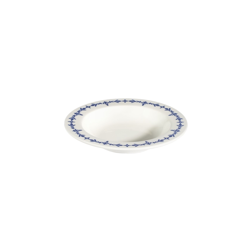 Galda servīze, 24 gab., balta/zila, porcelāns