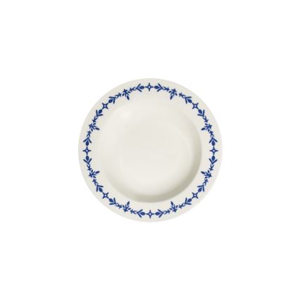 Galda servīze, 24 gab., balta/zila, porcelāns