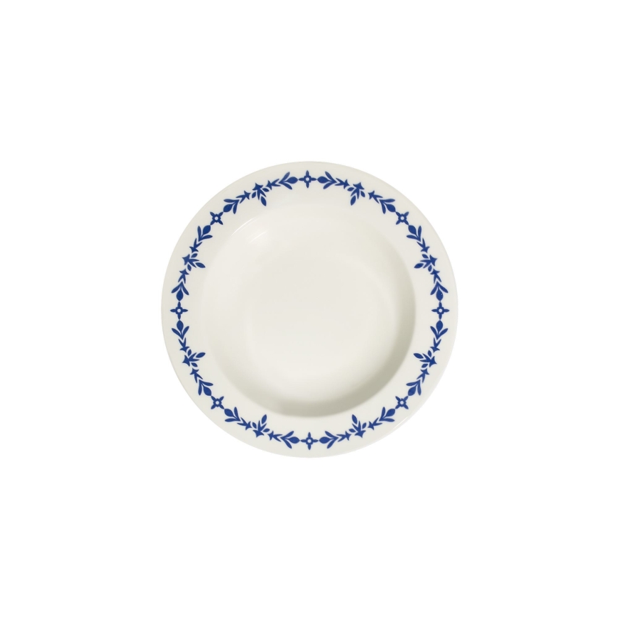 Galda servīze, 24 gab., balta/zila, porcelāns