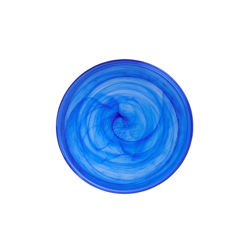 Galda trauku komplekts, 18 daļas, zils/stikls