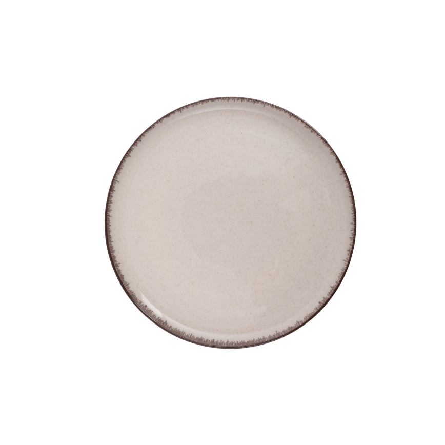 Galda trauku komplekts 18 gab. bēšs/porcelāns