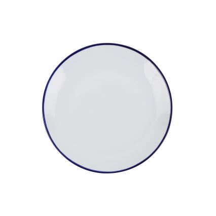 Galda trauku komplekts 24 gab. balta/zila/porcelāns