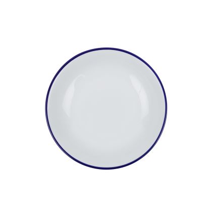 Galda trauku komplekts 24 gab. balta/zila/porcelāns
