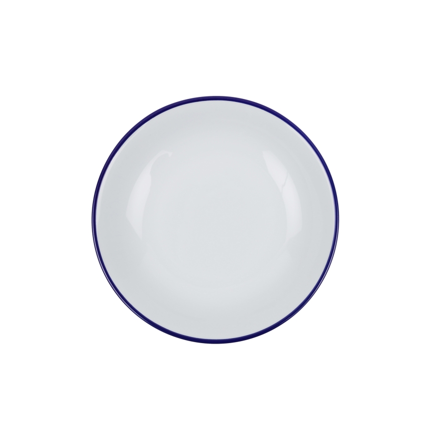 Galda trauku komplekts 24 gab. balta/zila/porcelāns