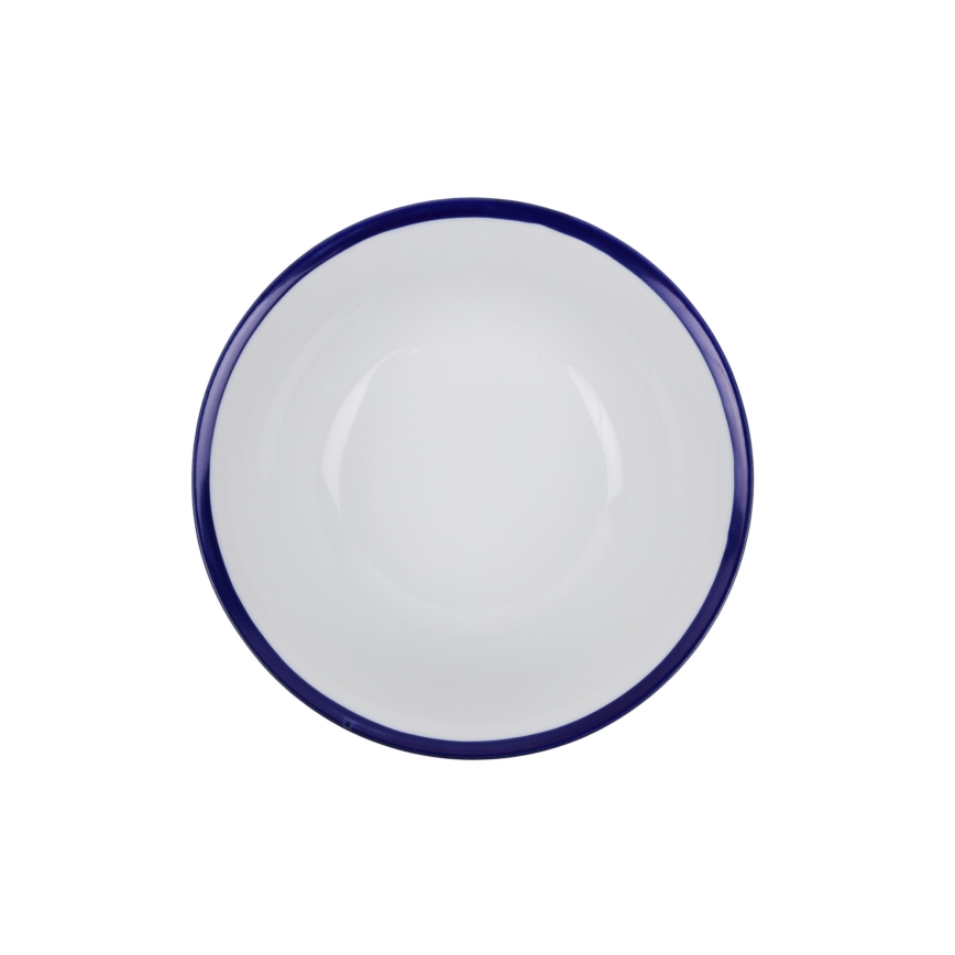 Galda trauku komplekts 24 gab. balta/zila/porcelāns