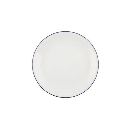 Galda trauku komplekts 24 gab. balta/zila/porcelāns