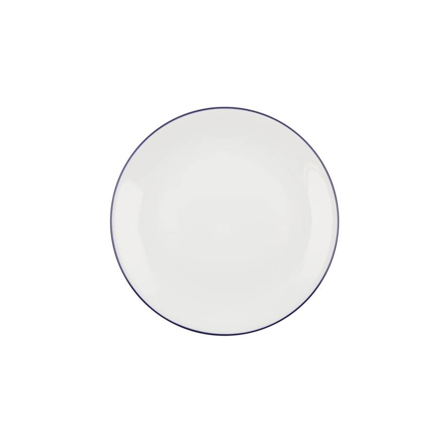 Galda trauku komplekts 24 gab. balta/zila/porcelāns