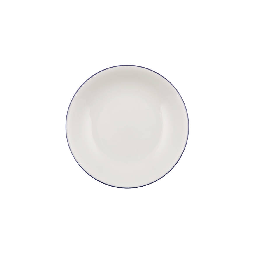 Galda trauku komplekts 24 gab. balta/zila/porcelāns