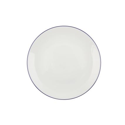 Galda trauku komplekts 24 gab. balta/zila/porcelāns