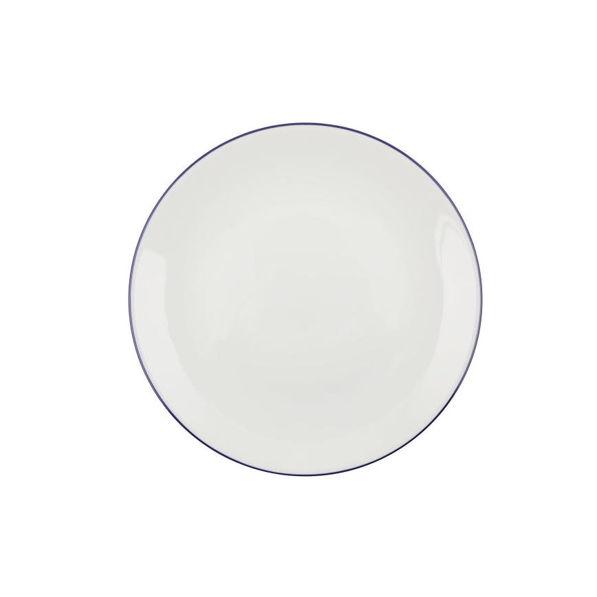 Galda trauku komplekts 24 gab. balta/zila/porcelāns