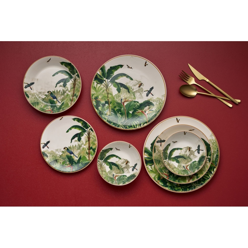 Galda trauku komplekts 24 gab. daudzkrāsains/keramika