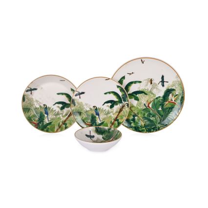 Galda trauku komplekts 24 gab. daudzkrāsains/keramika