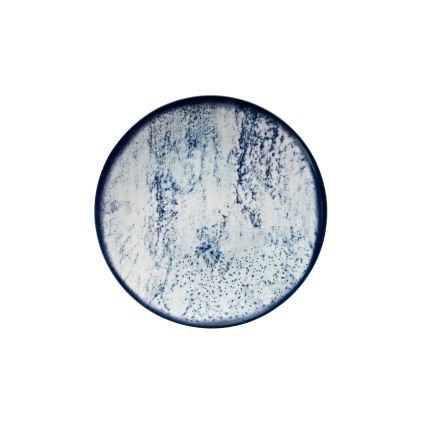 Galda trauku komplekts, 24 gab., zils/porcelāns