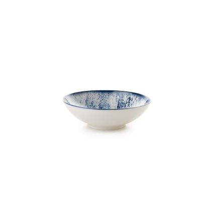 Galda trauku komplekts, 24 gab., zils/porcelāns