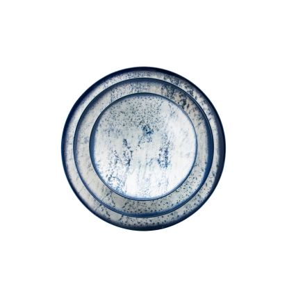 Galda trauku komplekts, 24 gab., zils/porcelāns