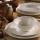 Galda trauku komplekts, 26 daļas, balts/porcelāns