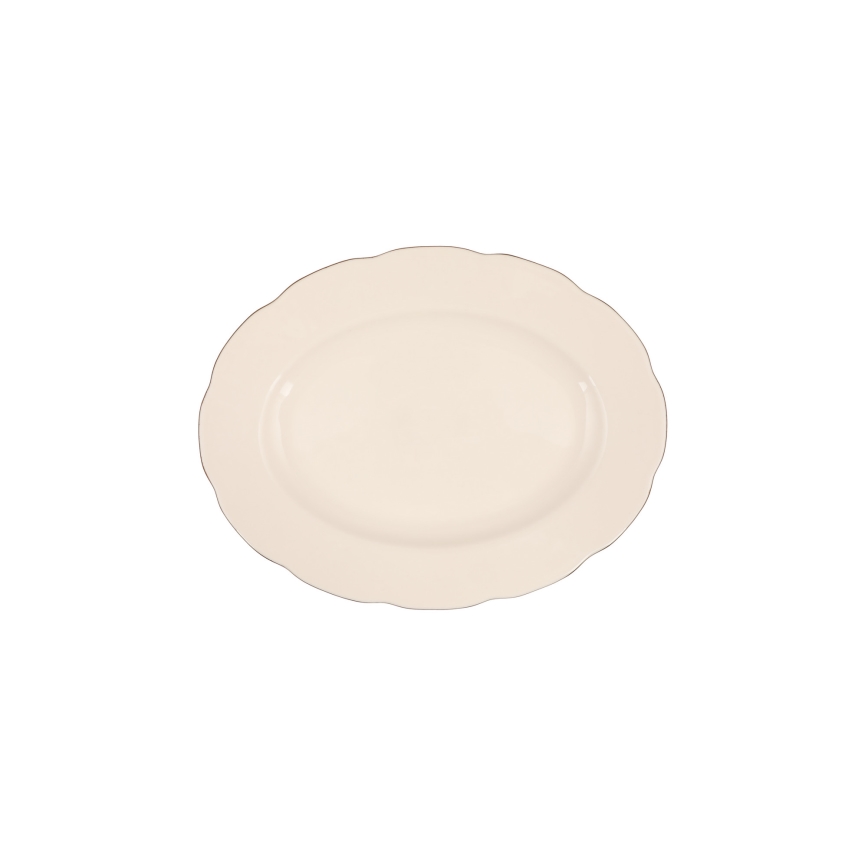 Galda trauku komplekts, 83 daļas — balts/vara/porcelāns