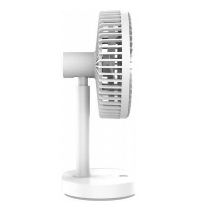 Galda uzlādējamais ventilators ar LED lampu, 3000 mAh (3,7 V), USB-C
