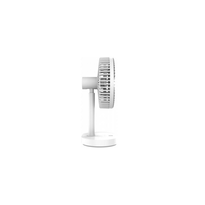 Galda uzlādējamais ventilators ar LED lampu, 3000 mAh (3,7 V), USB-C