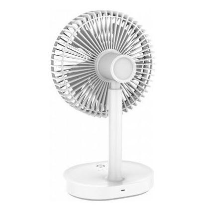 Galda uzlādējamais ventilators ar LED lampu, 3000 mAh (3,7 V), USB-C