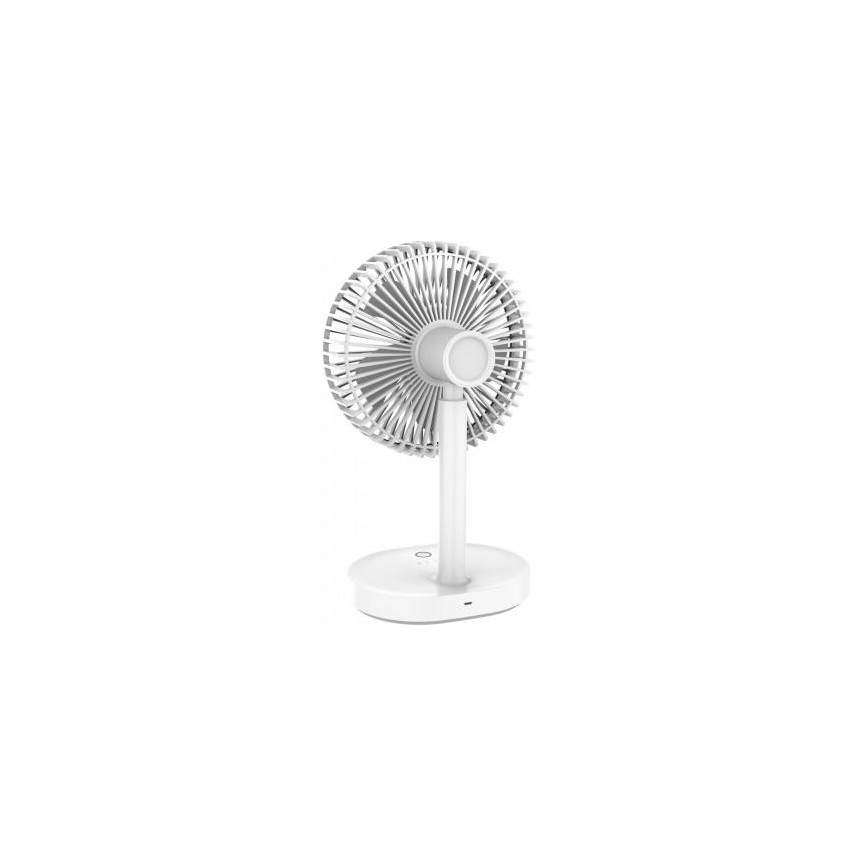 Galda uzlādējamais ventilators ar LED lampu, 3000 mAh (3,7 V), USB-C