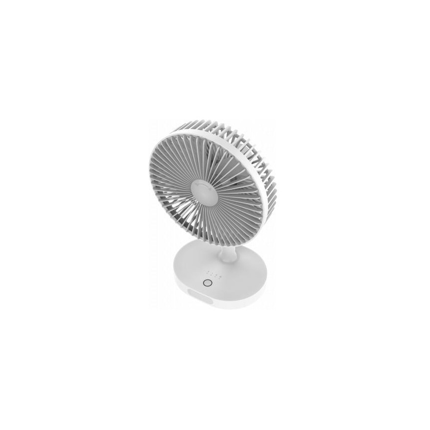 Galda uzlādējamais ventilators ar LED lampu, 3000 mAh (3,7 V), USB-C