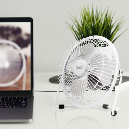Galda ventilators 1,75 W/5 V USB, Ø 18 cm, balts