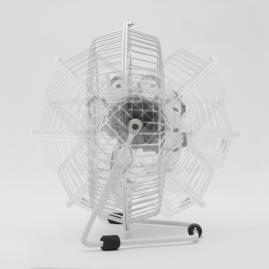 Galda ventilators 1,75 W/5 V USB, Ø 18 cm, balts