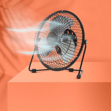 Galda ventilators 1,75 W/5 V USB, Ø 18 cm, melns
