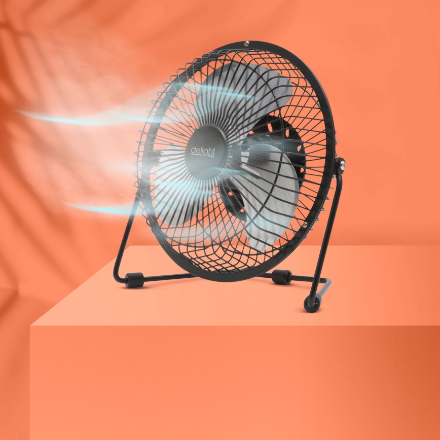 Galda ventilators 1,75 W/5 V USB, Ø 18 cm, melns