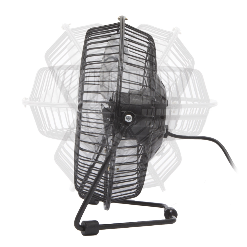Galda ventilators 1,75 W/5 V USB, Ø 18 cm, melns