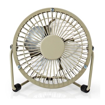 Galda ventilators 3W/USB 10 cm pelēks