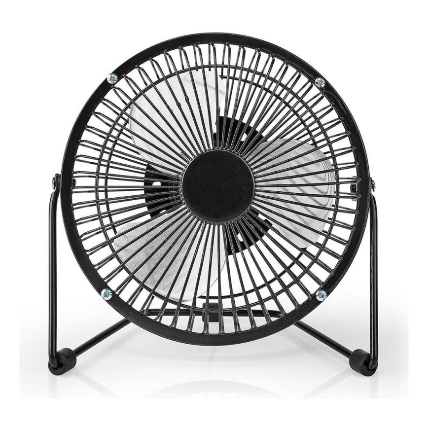 Galda ventilators 3W/USB 15 cm melns