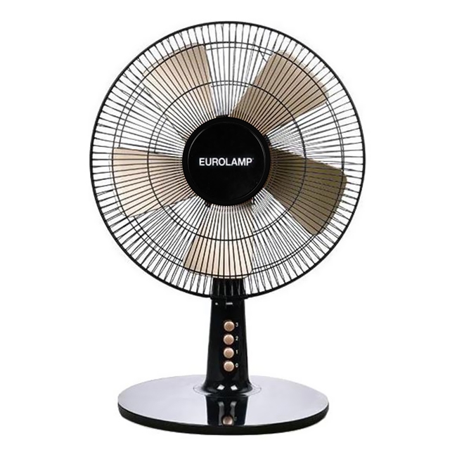 Galda ventilators 40W/230V d. 35 cm melna/zelta